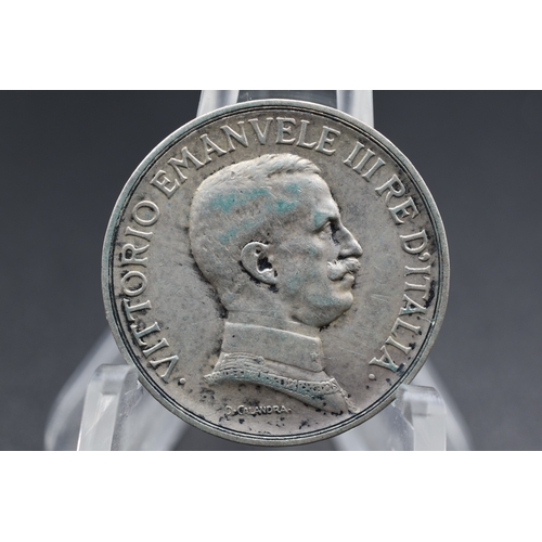 67 - Silver - Italy - Victor Emmanuel III - 1 Lira - 1915