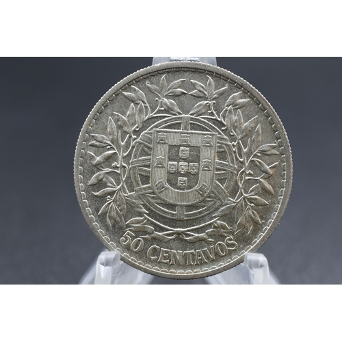 72 - Silver - Portugal - 50 Centavos - 1912