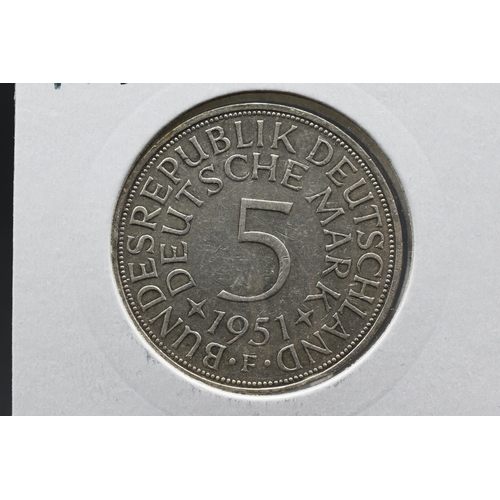 77 - Silver - Germany Federal Republic - 5 Deutsche Mark - 1951