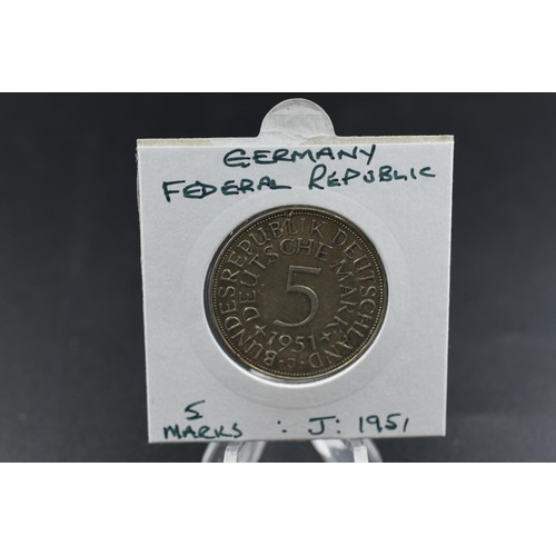 101 - Silver - Germany Federal Republic - 5 Deutsche Mark - 1951