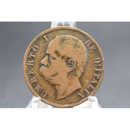 28 - Italy - 10 Centesimi - Umberto I - 1894