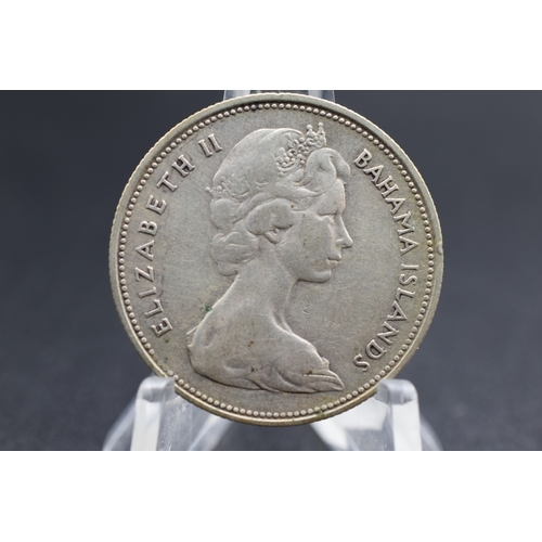 66 - Silver - Elizabeth II - Bahama Islands - Fifty Cents 1966