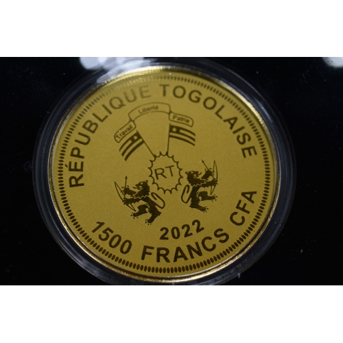 80 - Gold 999 (24ct) - Big Five - Togo - 1500 Francs CFA - 2022 - Proof Complete with Certificate of Auth... 