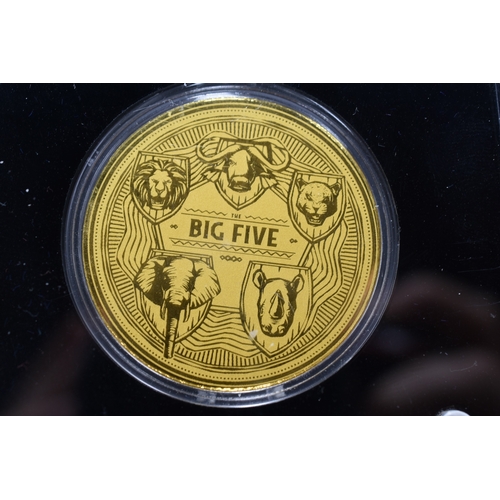 80 - Gold 999 (24ct) - Big Five - Togo - 1500 Francs CFA - 2022 - Proof Complete with Certificate of Auth... 