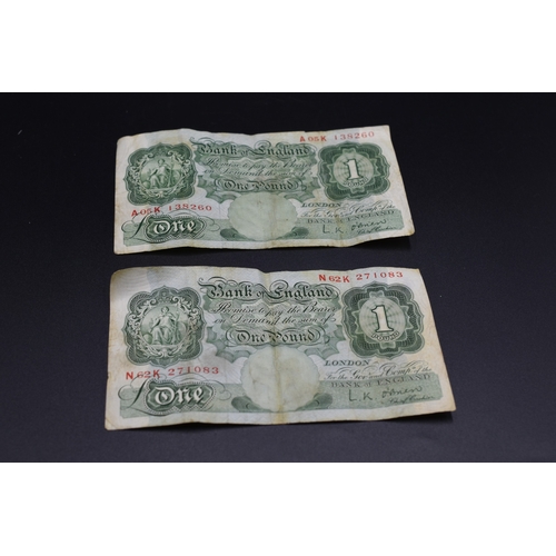 94 - Two One Pound Bank Notes 1955 - 1960