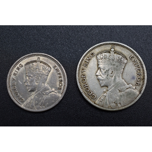 99 - Silver - Zimbabwe - George VI - 3 Pence (1935) and 6 Pence (1932)