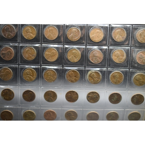 20 - Sheet of 63 Lincoln One Cents (Various Dates)