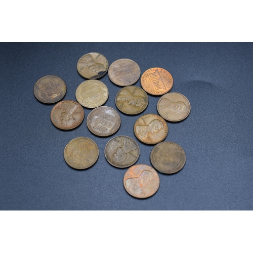 62 - Selection of USA One Cents