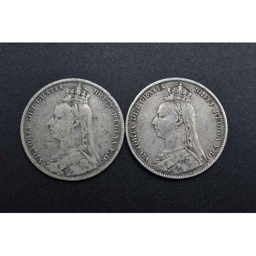 83 - Silver - Victoria - One Shillings - 1890 & 1891