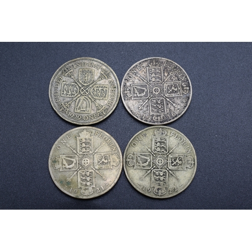 61 - Silver - One Florin - 1916, 1921, 1922 and 1929