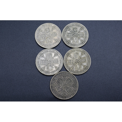 62 - Silver - One Florin - 1930, 1931, 1933, 1935 and 1936