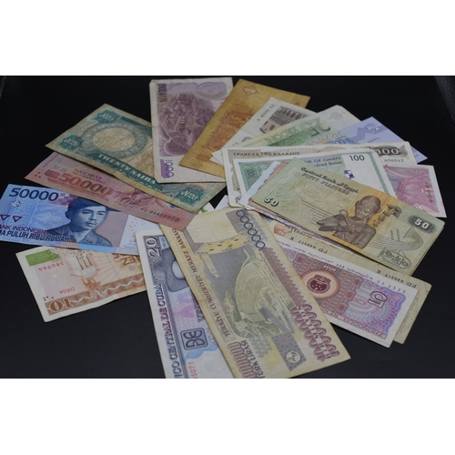 76 - Twenty Five Mixed Worldwide Bank Notes