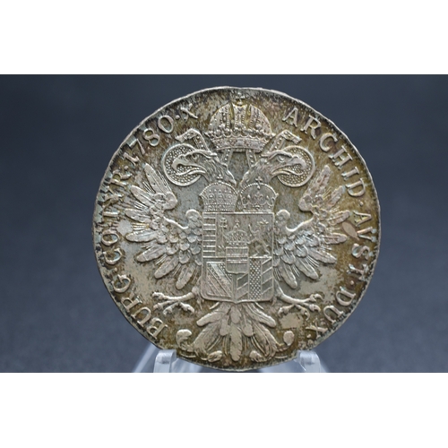 96 - Silver - Maria Theresia - Austria - 1 Thaler - 1780