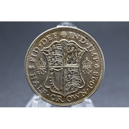 99 - Silver - George V - Half Crown - 1928