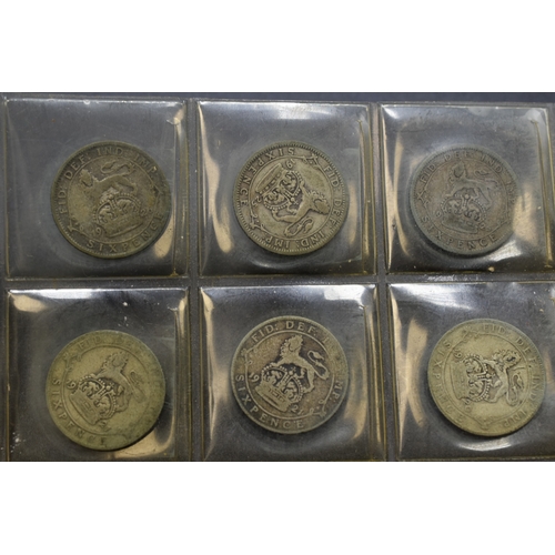 38 - Selection of George V Silver Six Pence Pieces