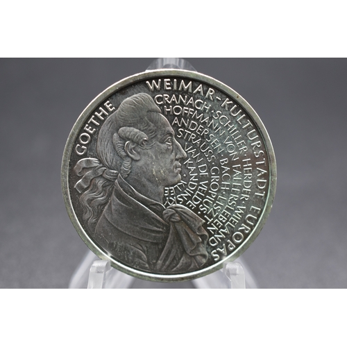 Silver - 10 Deutsche - Mark J.W. von Goethe - Germany - 1999
