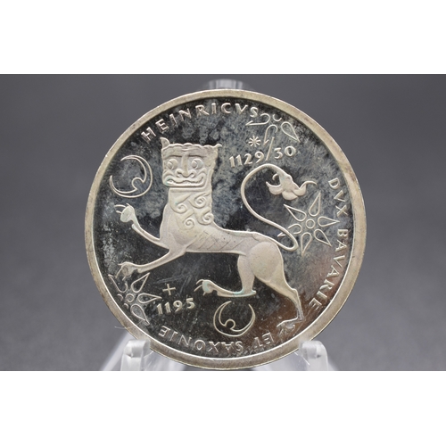 67 - Silver - 10 Deutsche Mark 800th Anniversary of the Death of Henry the Lion - Germany - 1995