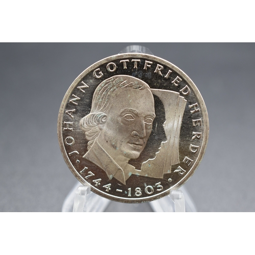 71 - Silver - 10 Deutsche Mark Johann Gottfried Herder - Germany - 1994