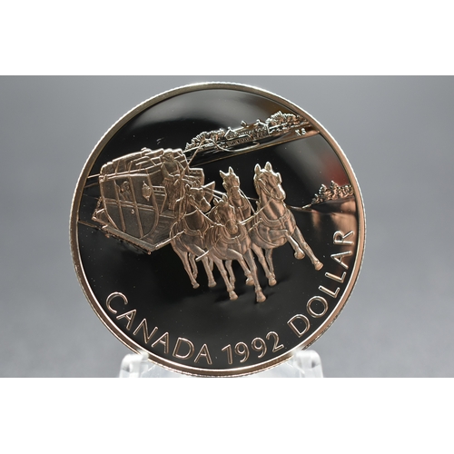 83 - Silver - 1 Dollar - Elizabeth II Kingston Stagecoach - 1992