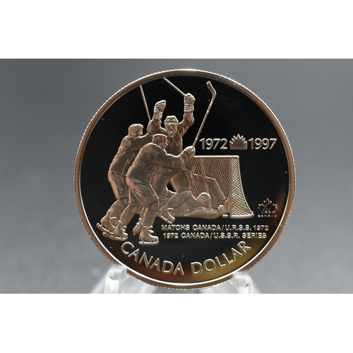 86 - Silver - 1 Dollar - Elizabeth II Hockey Victory - Canada - 1997