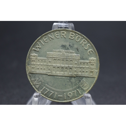 91 - Silver - 25 Schilling Wiener Börse - Austria - 1971