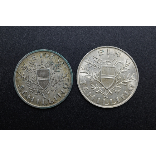 94 - Silver - 1 Schilling - Austria - 1924 & 1925