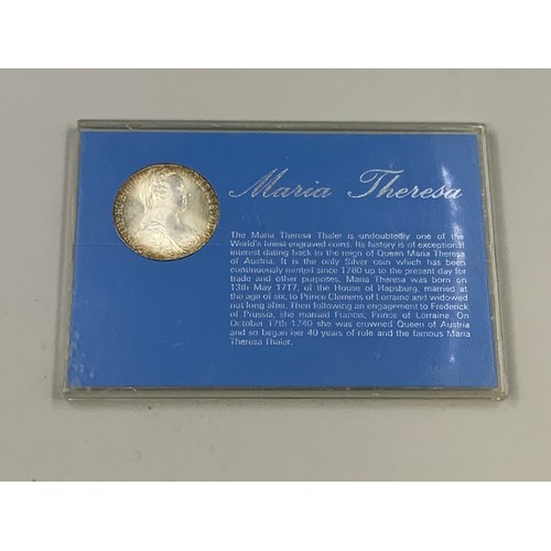 101A - Maria Theresa Silver 1780 Thaler complete with Case