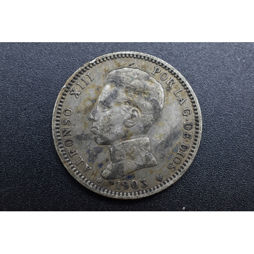 60 - Silver - Spain - 1 Peseta - Alfonso XIII - 1903