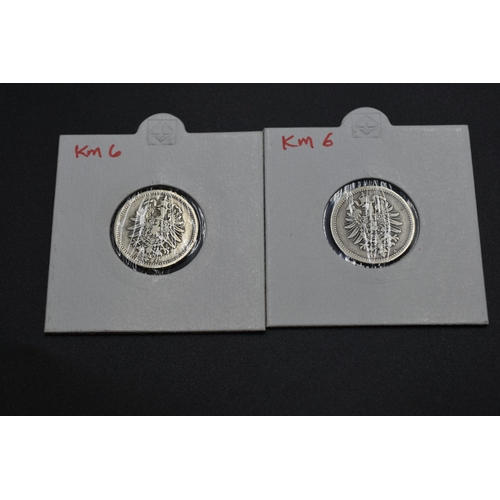 83 - Silver - Germany - 50 Pfennig - 1875 & 1876