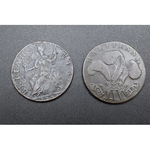 14 - Two George III Half Pennies
