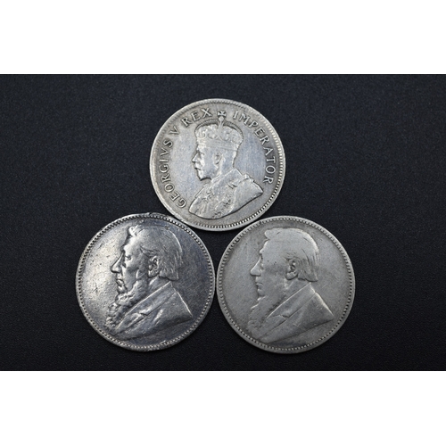 Three South African Silver Coins