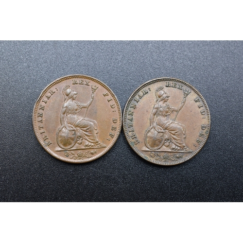 62 - Two William IV Farthings - 1835 & 1836