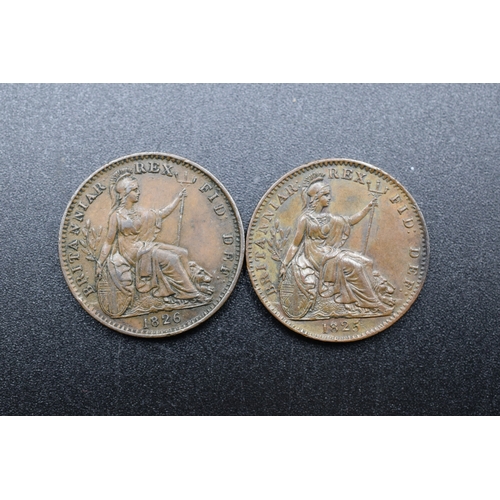 63 - Two George IV Farthings - 1825 & 1826