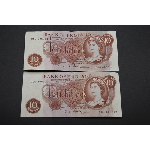 66 - Two Ten Shilling Bank Notes