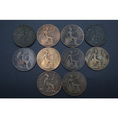 42 - Selection of One Pennies to include George III, Victoria and Edward VII