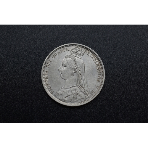 68 - Silver - Victoria - Six Pence - 1887