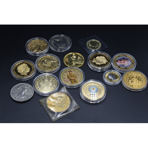 Selection of Gold Coloured Collectors Coins
