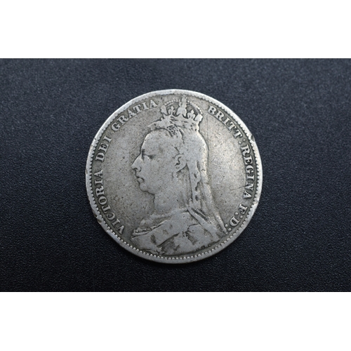 16 - Victorian 1890 Silver Shilling