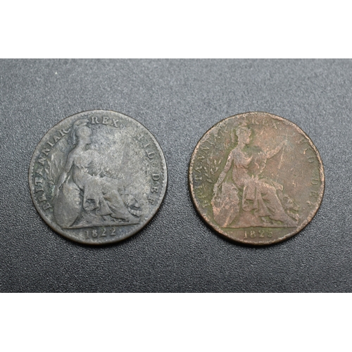 37 - Two George IIII Farthings - 1822 & 1825