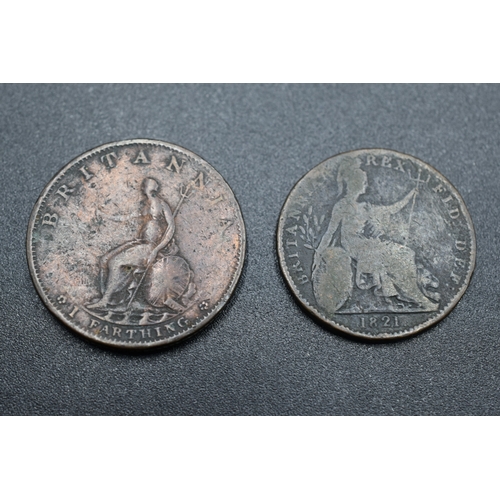 48 - Two Farthings George III (1799) and George IIII (1821)