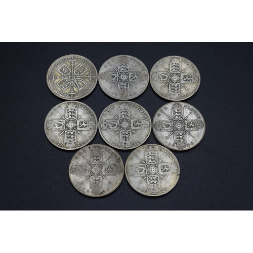 63 - Silver - George V - One Florins x7