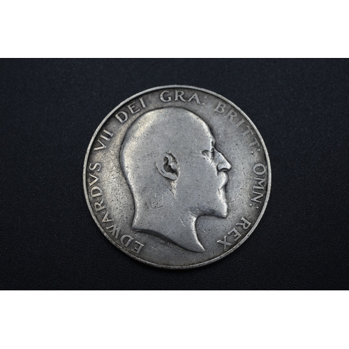 8 - Edward VII 1907 Silver Half Crown