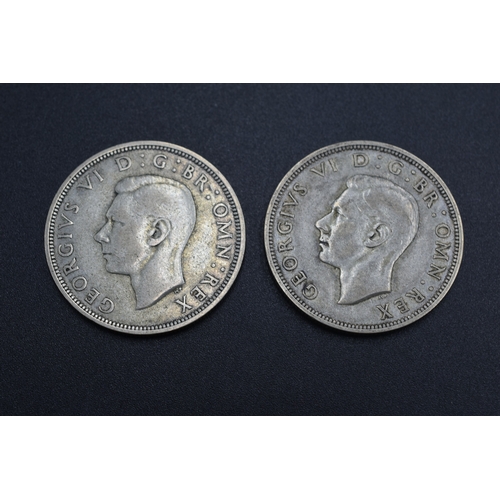 80 - Silver - George VI - Half Crowns - 1937 & 1938