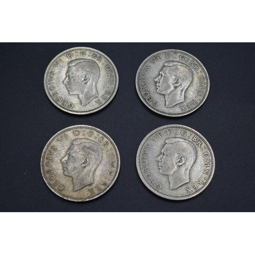 84 - Selection of Silver Half Crown 1942 x3 & 1944