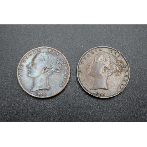 93 - Two Victoria Farthings 1856 & 1857