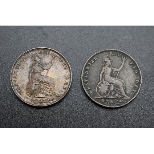 94 - Two Victoria Farthings 1842 & 1843