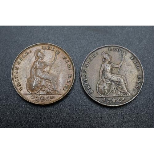 96 - Two Farthings William IIII 1837 and Victoria 1838