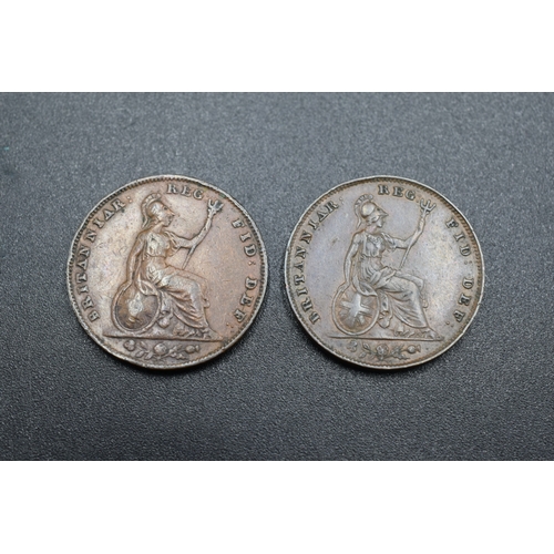 97 - Two Victoria Farthings 1854 & 1855