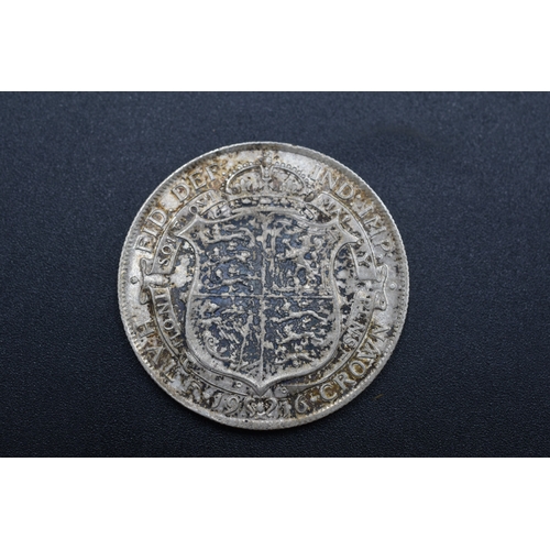 98 - Silver George V Half Crown - 1916