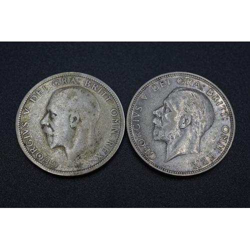 Two Silver George Florins - 1929 & 1933